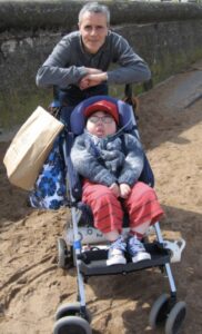 Paul and Adam on the beach