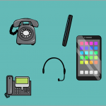 Image shows different communication devices