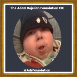 AdsFoundation Logo showing Adam with his Gold Blue Peter Badge