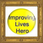 Improving Lives Hero in yellow with gold frame